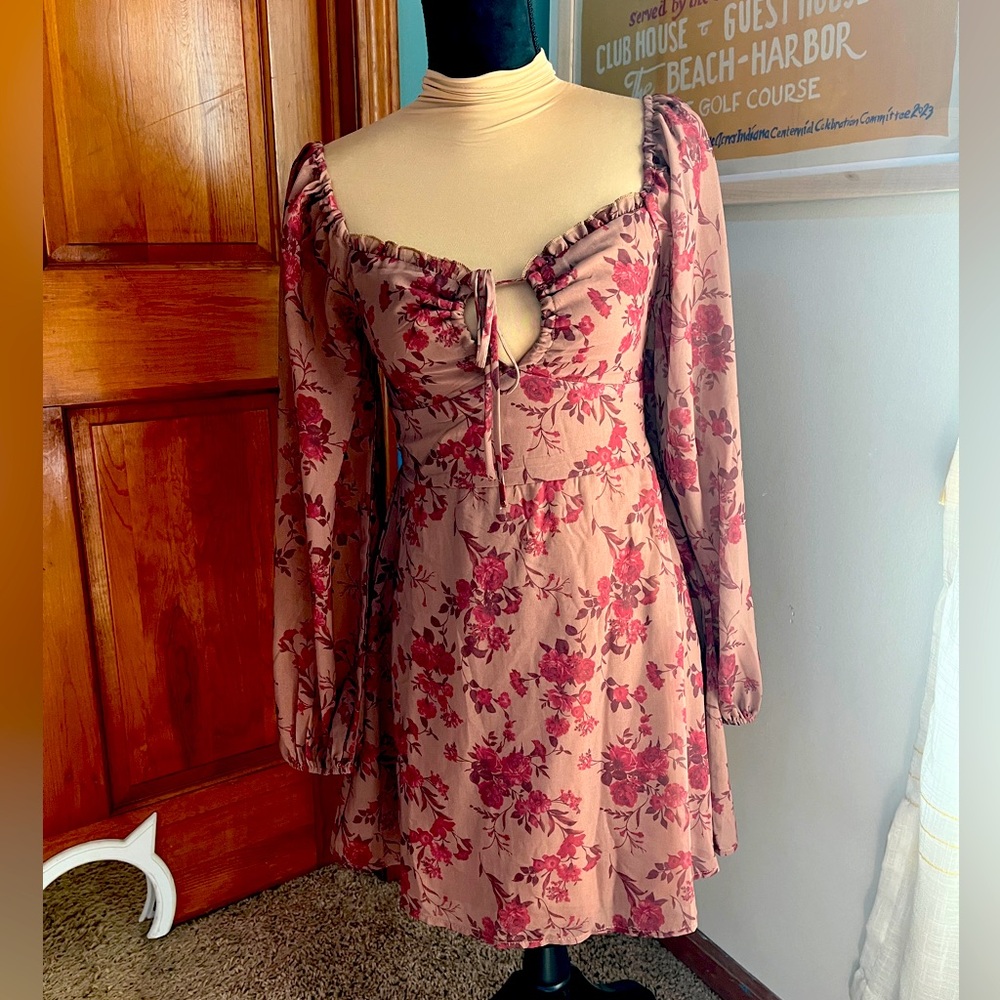 Forever 21 floral mini peasant dress